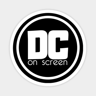 DC on SCREEN Podcast Logo (Black Circle) Magnet